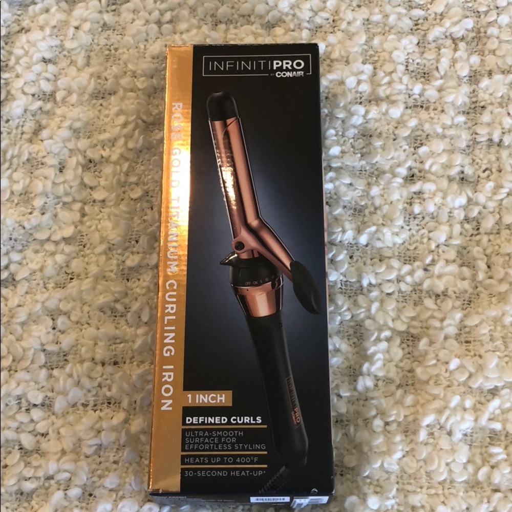 Infinitipro Rose Good Titanium Curling Iron (1in)